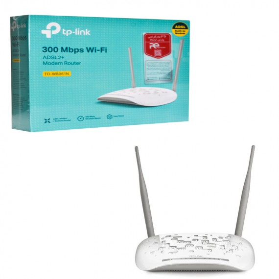 مودم روتر ADSL2 Plus بی‌سیم N300 تی پی-لینک مدل TD-W8961N_V1